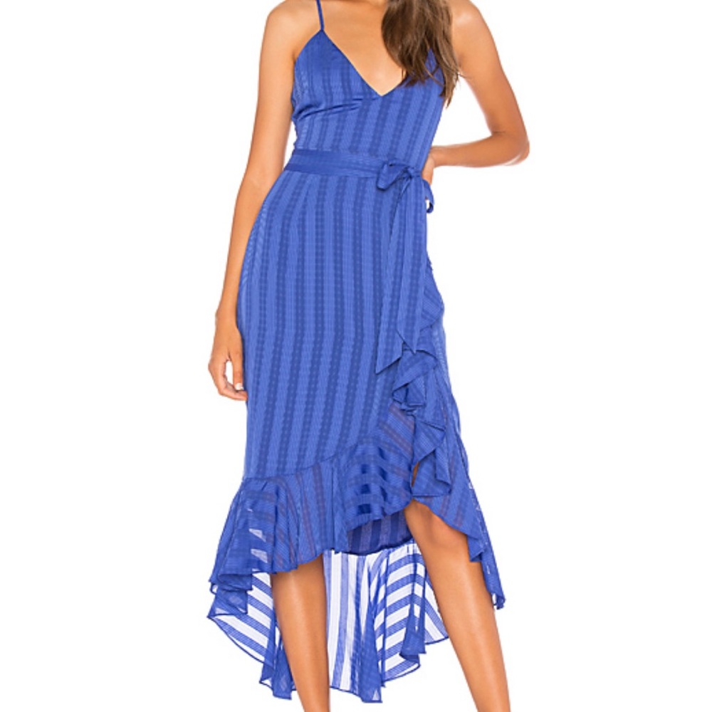 Lovers + Friends Blue Bridget Midi Dress